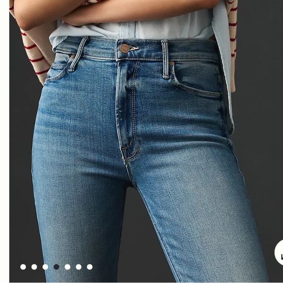 Mother Mid Rise Dazzler Ankle Fray Jean 25 New $238- anthropologie 😍 - Picture 7 of 16